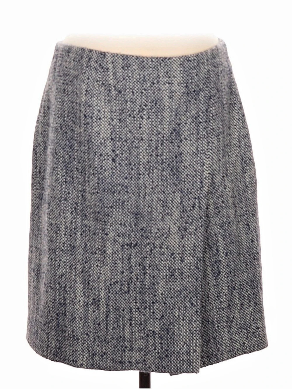 Brooks Brothers Women's Wool A-Line Skirt Gray & White Size 8 Like New